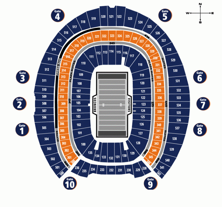 Broncos Stadium Seating amulette