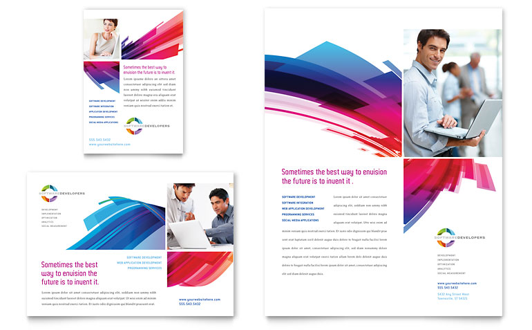 Software Solutions Flyer & Ad Template Word & Publisher