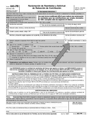 Irs For Form 843 En Espanol Fill Online, Printable, Fillable 