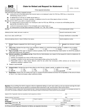 2011 2018 Form IRS 843 Fill Online, Printable, Fillable, Blank 