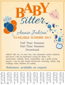 Free Babysitting Flyer Template | amulette