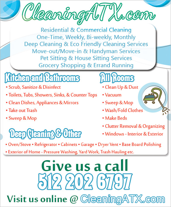 Pictures Of House Cleaning Flyers House Cleaning Flyer Template 17 