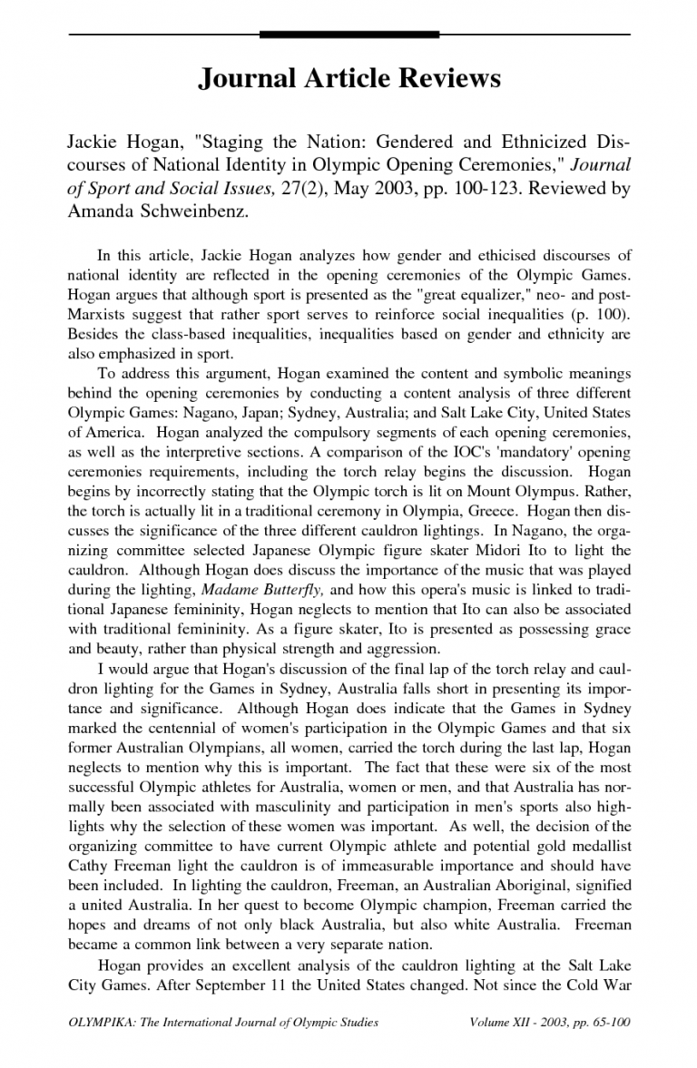 Journal Article Review Template Amulette