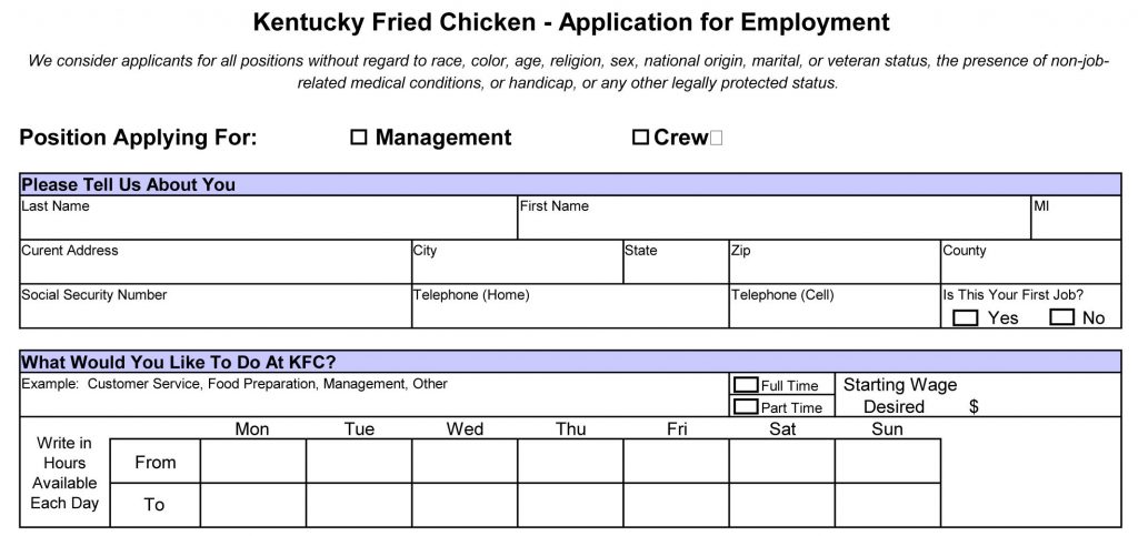 Kraft Foods Job Application