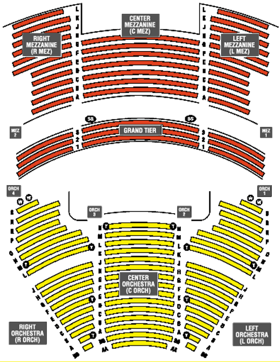 Meyer Theatre Seating Chart