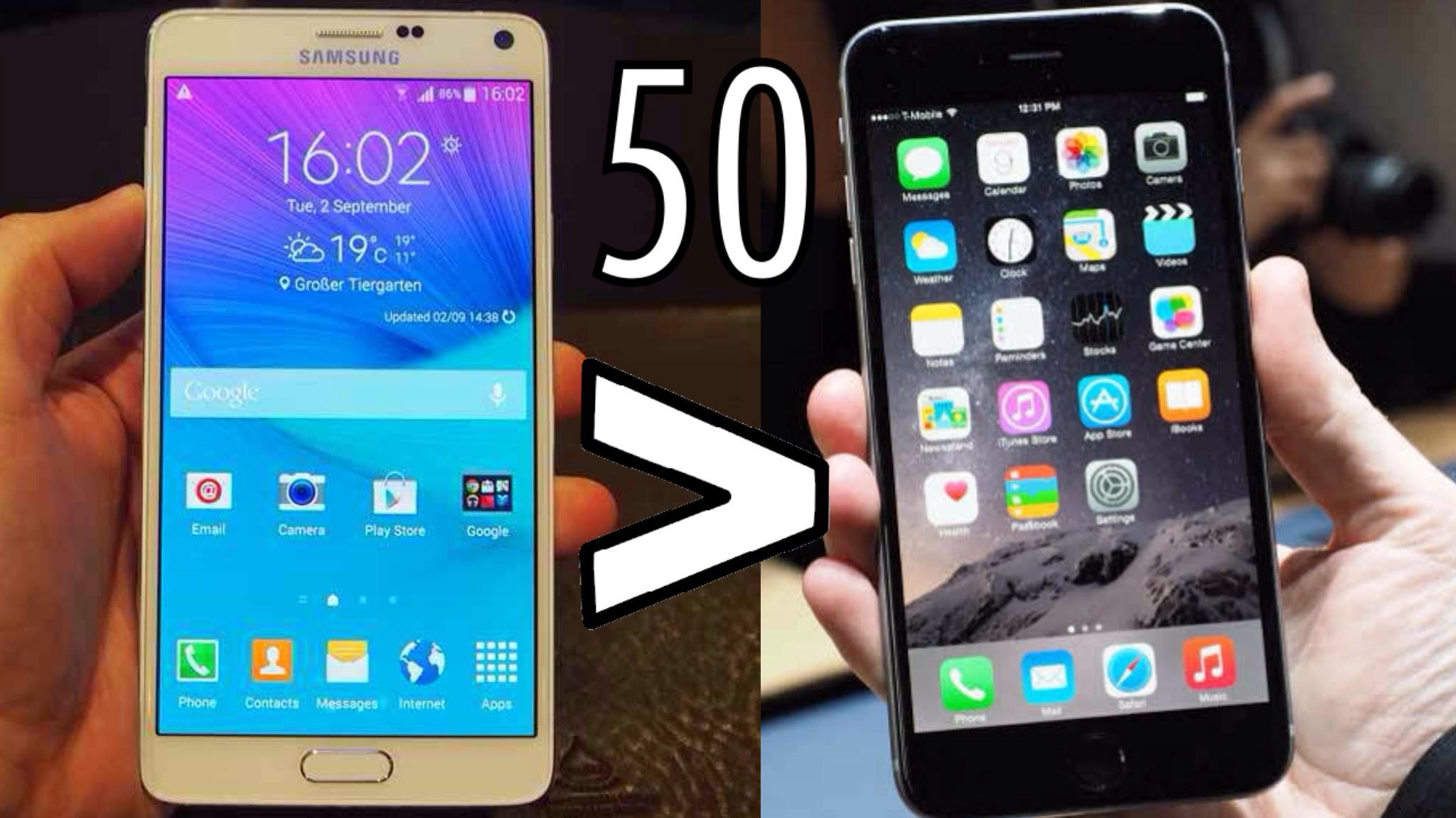 Samsung Galaxy Note 5 vs iPhone 6 Plus – Same Screen Size, But 