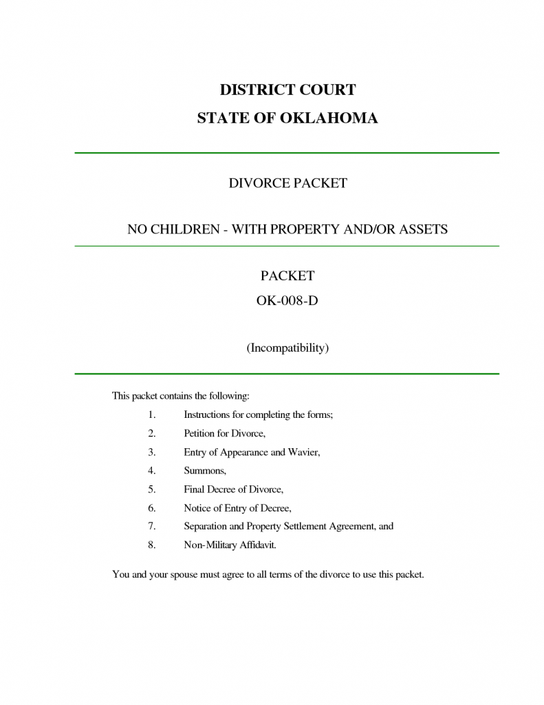 Oklahoma Divorce Forms | amulette
