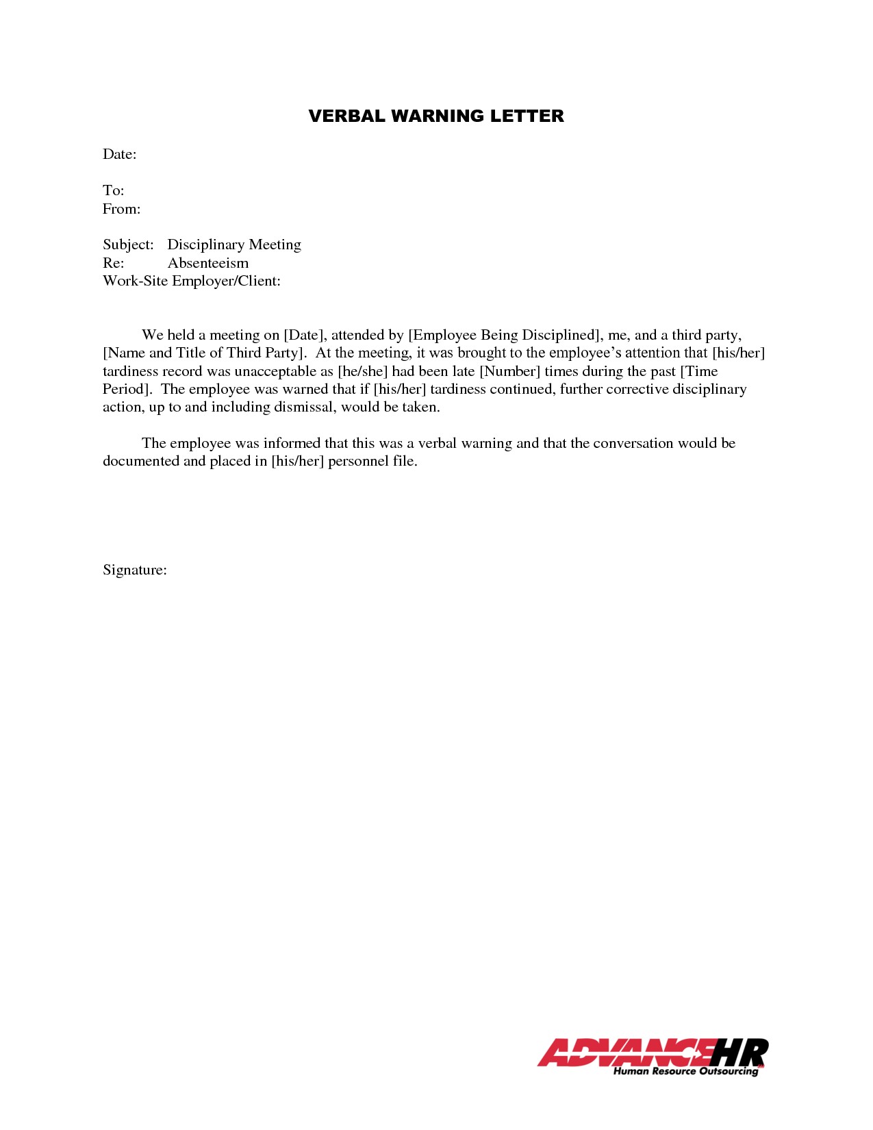 Sample Employee Warning Letter For Tardiness mamiihondenk org