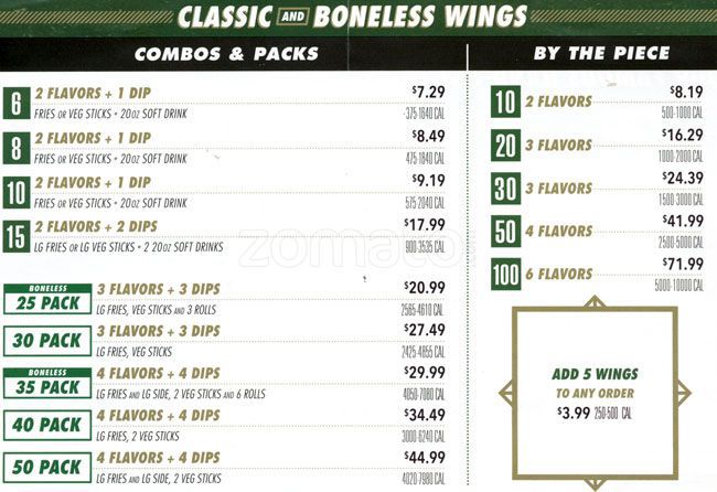 Wingstop Menu Pdf | amulette