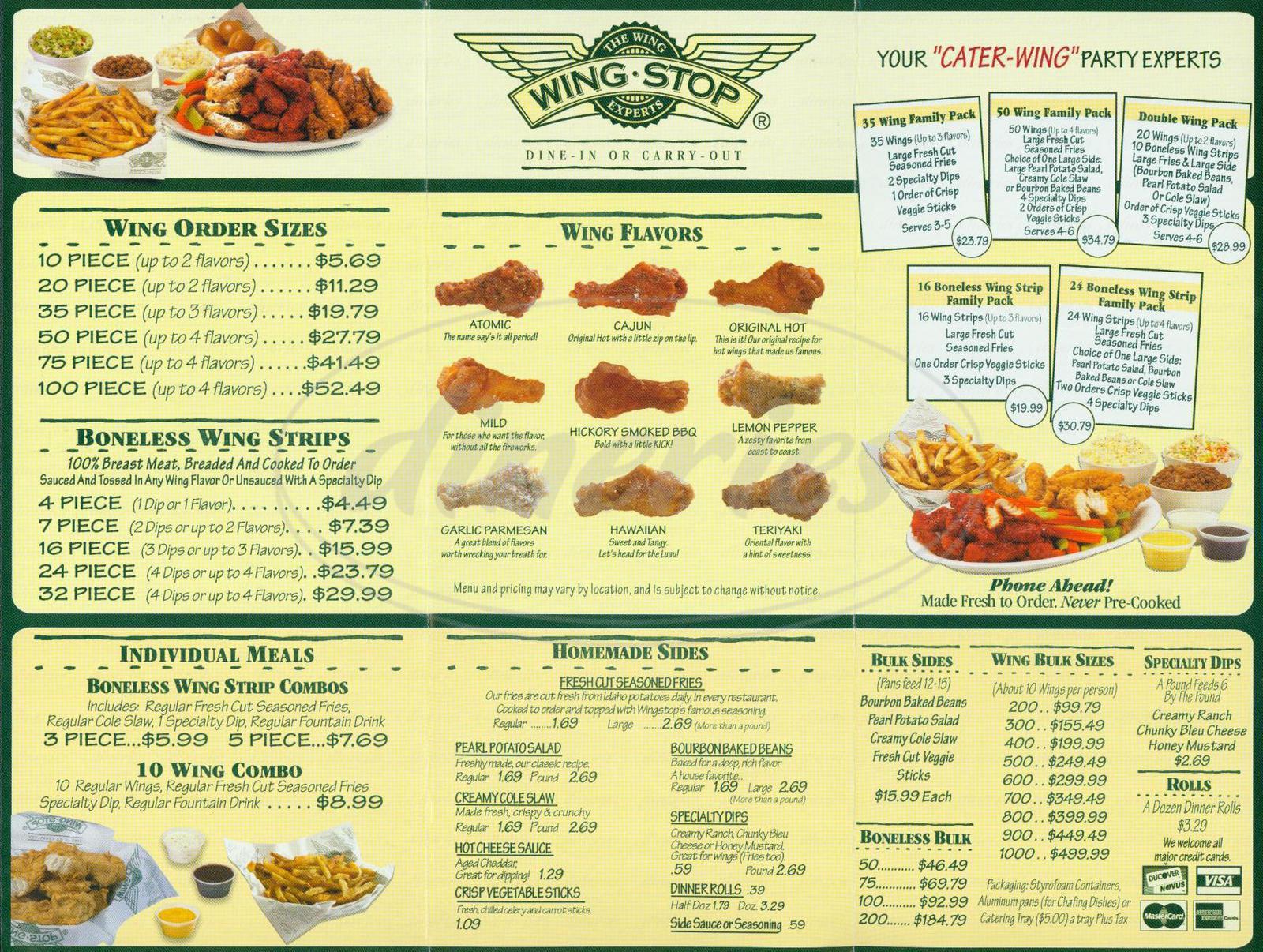 Wingstop Menu Pdf Amulette