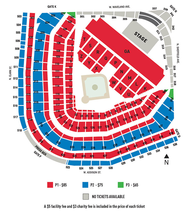 Wrigley Field Concert Seating Chart amulette