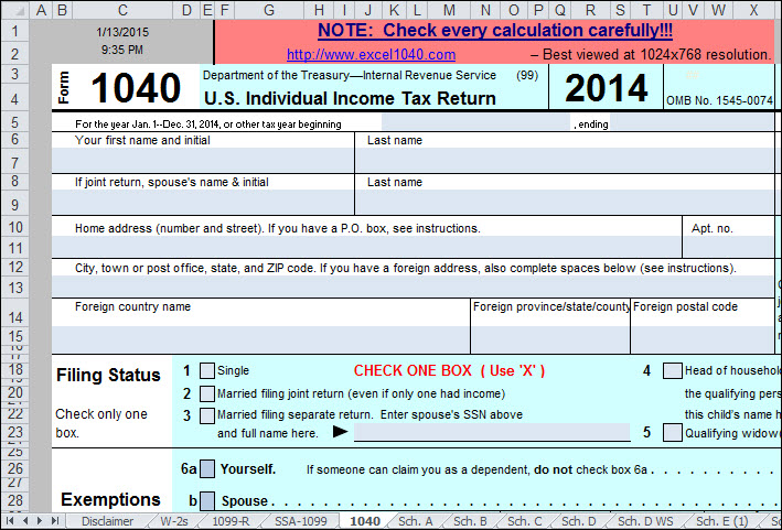 2014 Tax Table For Form 1040 Amulette