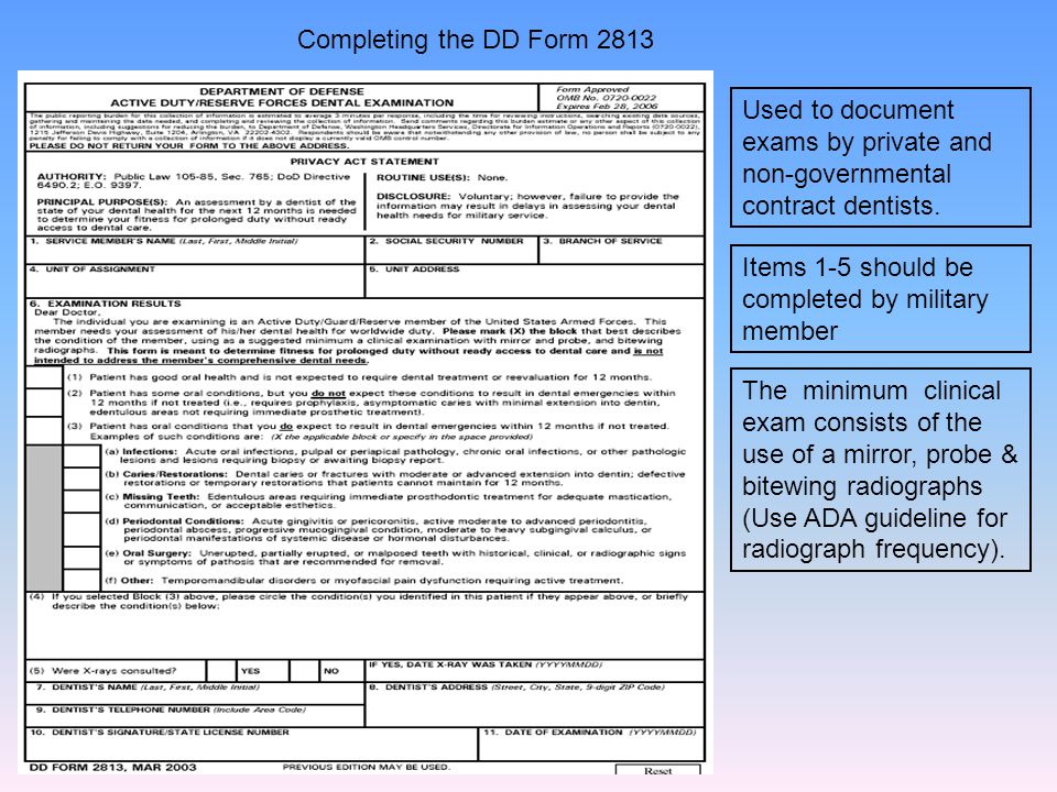 Dd Form 2813 Printable 2024
