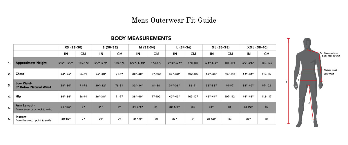 686 Sizing Chart amulette