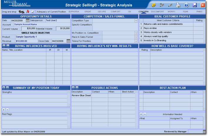 Download Miller Heiman Blue Sheet Template