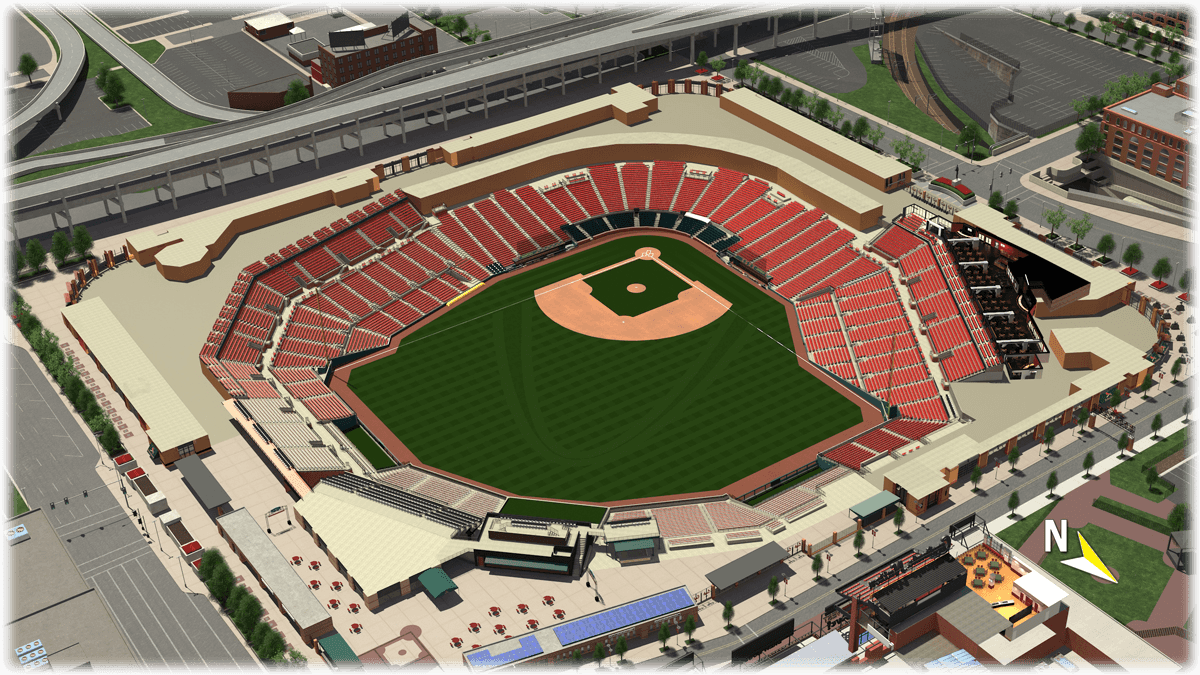 St Louis Cardinals Busch Stadium Map Paul Smith