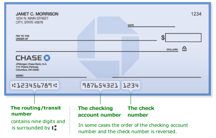 how to find my chase bank account number