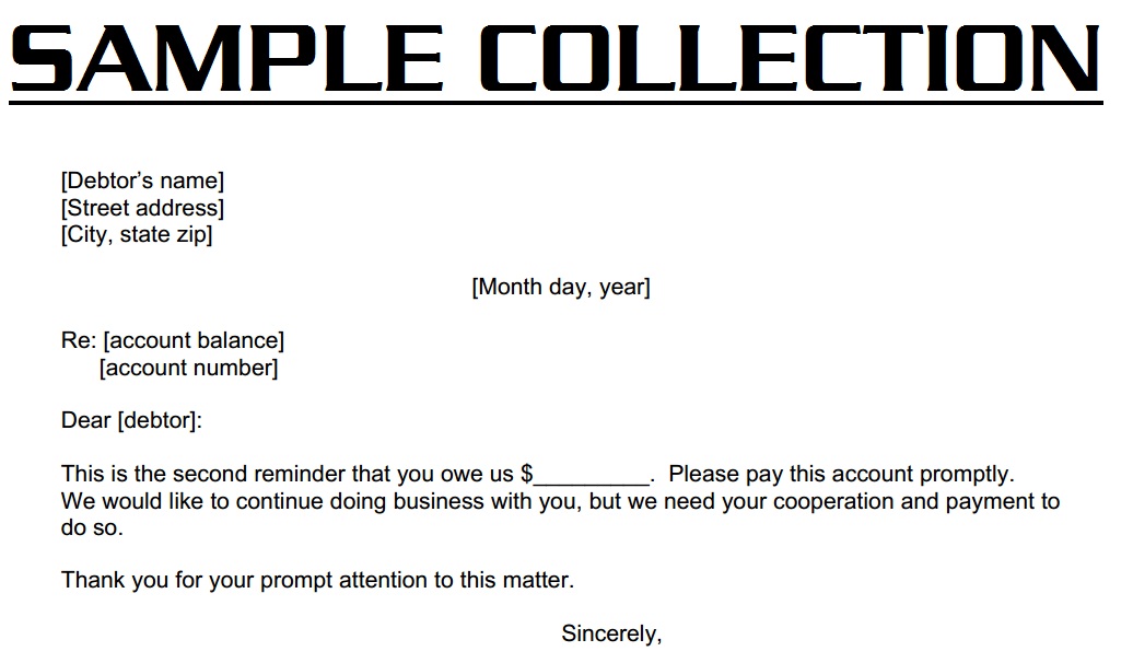 Collection Letter Template 7+ Free Word, PDF Format Download 