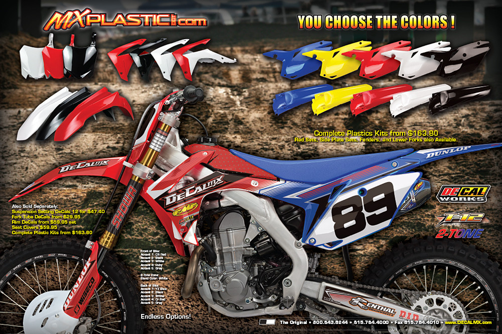 DeCal Works 2 Tone CRF Graphics & Plastics Motocross Feature 