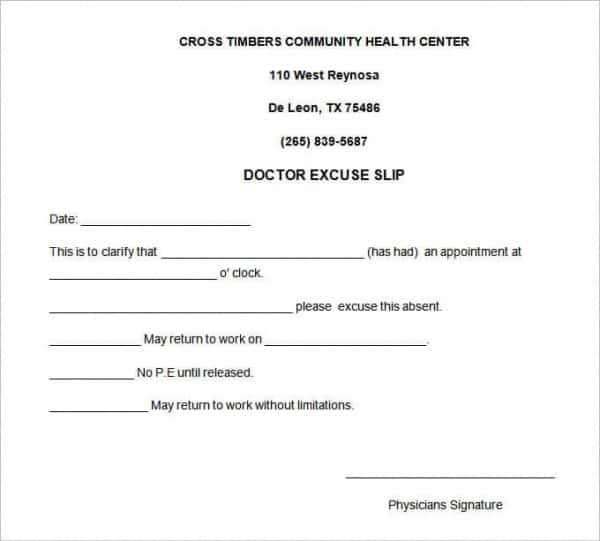 doctor excuse letter for work Kleo.beachfix.co
