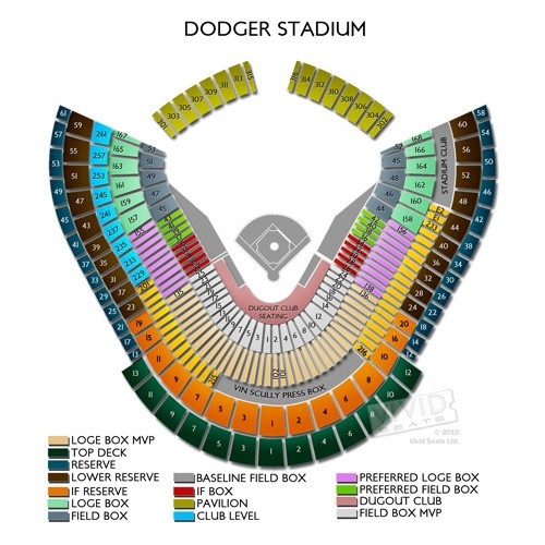 Dodger Stadium Detailed Seating Chart Amulette