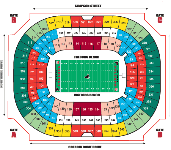 Dome Falcons Seating Chart amulette