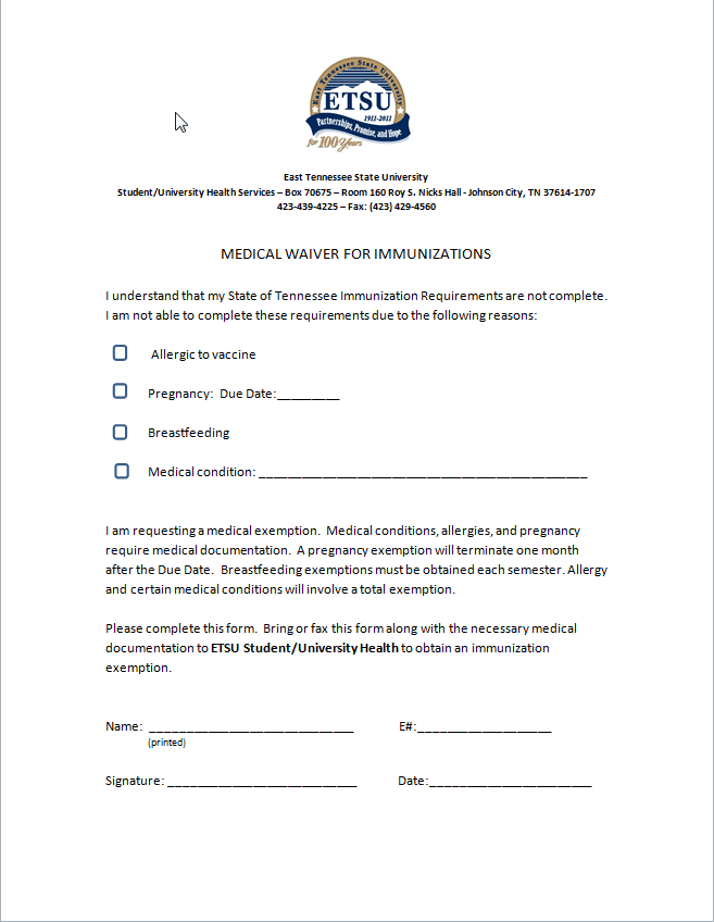 Health Insurance Waiver Form Template amulette