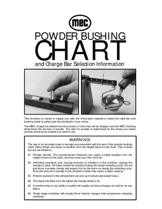 Mec Powder Bushing Chart by Graf & Sons, Inc issuu