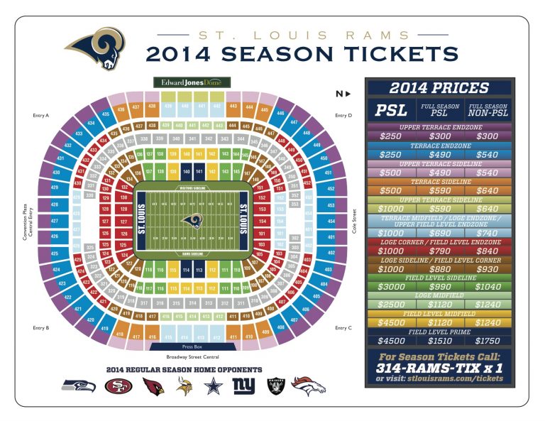 Rams Stadium Seating Chart | amulette