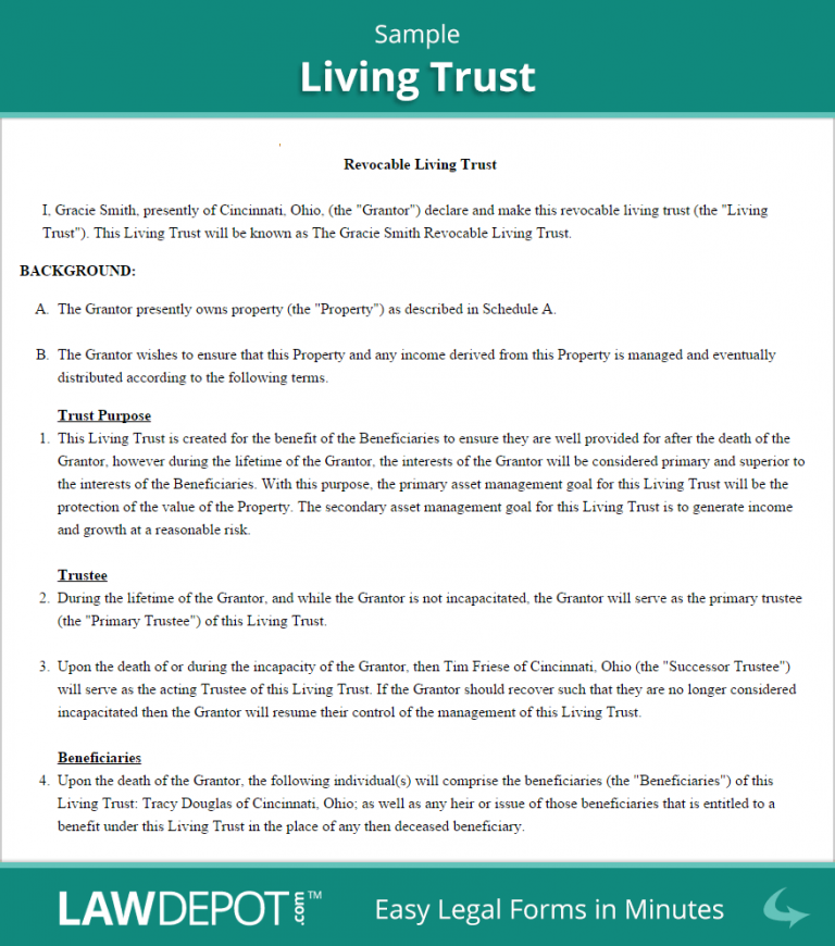 living-trust-amendment-template