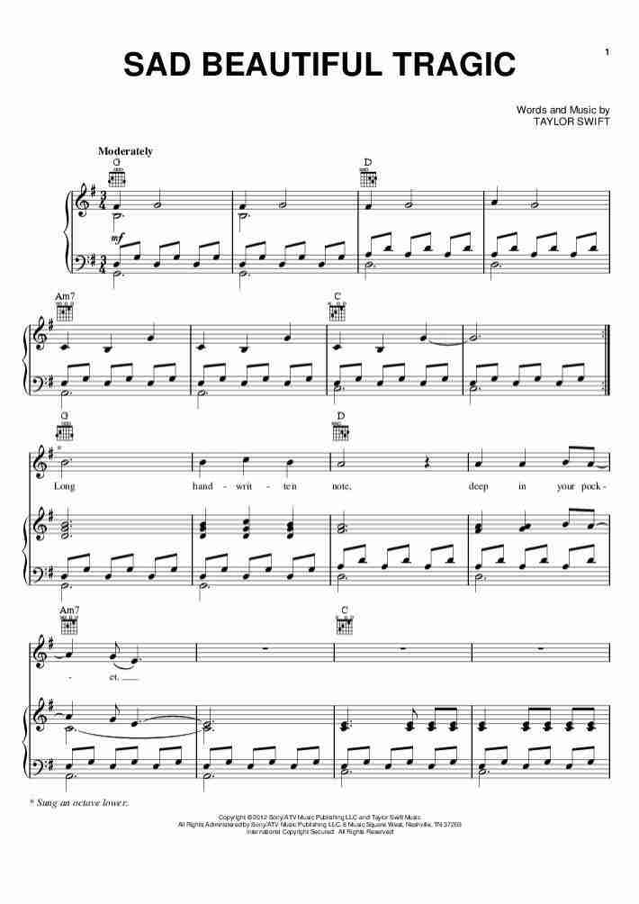 Sad Piano Music Sheet | amulette