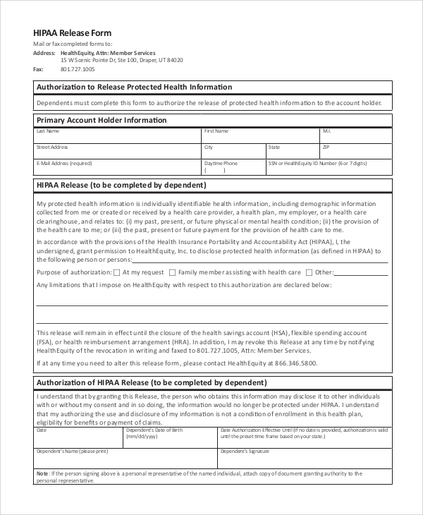 Legal Utah Courts Hipaa Information Release Form Printable Printable