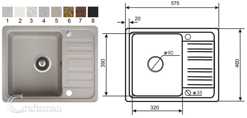 indutrial kitchen sink drain size