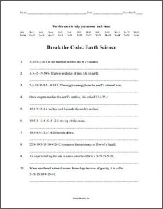 6th Grade Science Worksheets | amulette