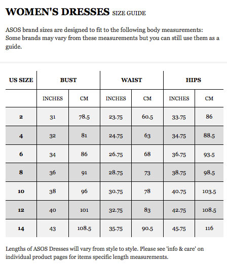 asos sizing chart Cypru.hamsaa.co