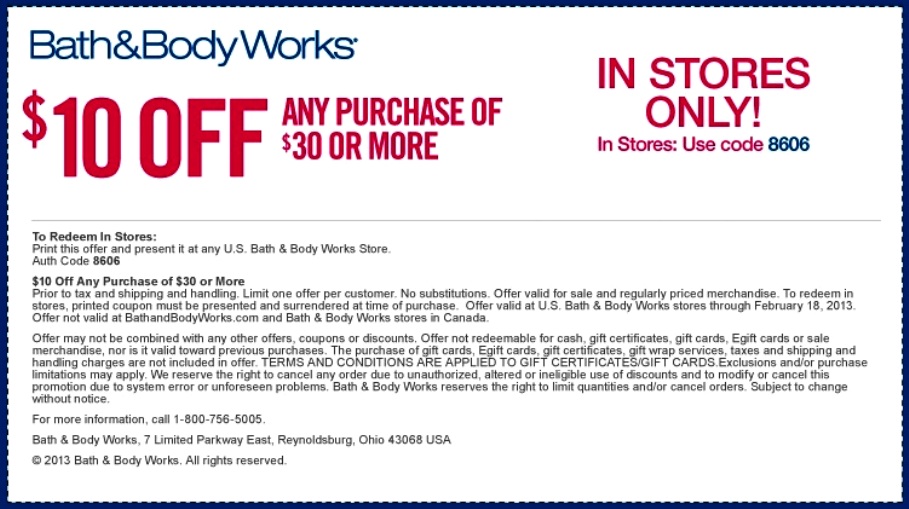 Bath And Body Works Printable Coupons This Month Bed Bath And 