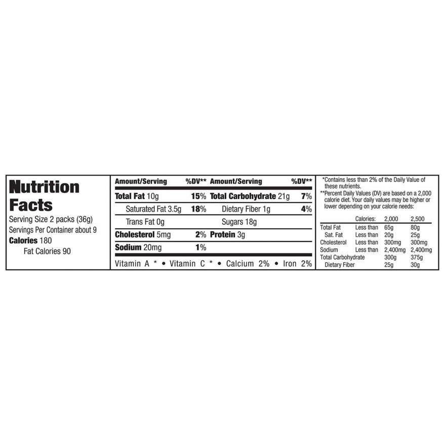Twix Fun Size Nutrition Label | World of Label