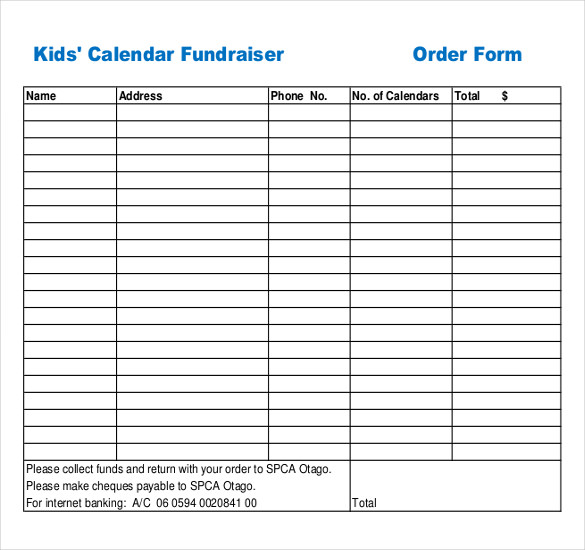 16+ Fundraiser Order Templates – Free Sample, Example, Format 