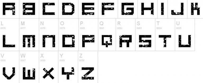 16 Bit Block Letters Block Letters Font | amulette