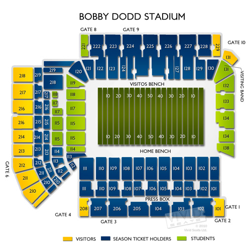 Bobby Dodd Stadium (Georgia Tech) Seating Guide RateYourSeats.com
