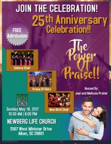 Customizable Design Templates for Church Anniversary | PosterMyWall