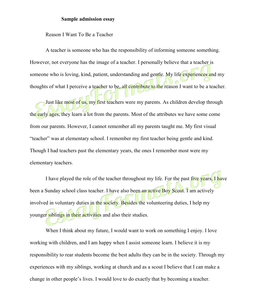 College Application Essay Format | World of Example
