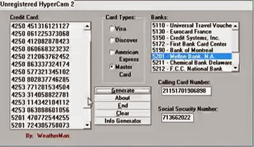 Credit Card Numbers That Work 2016 With Cvv And Expiration Date 