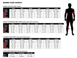 Cross Country Skis Sizing Chart | amulette