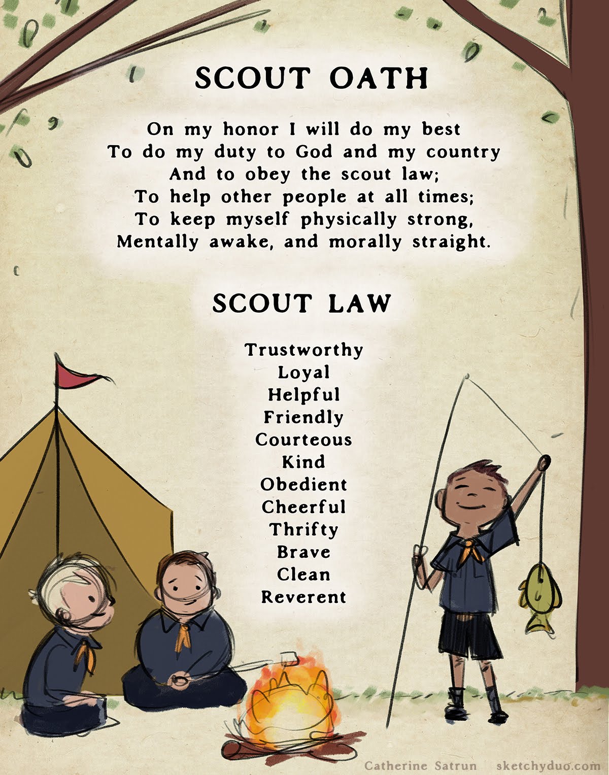 Scout Oath | Catherine's Sketchbook