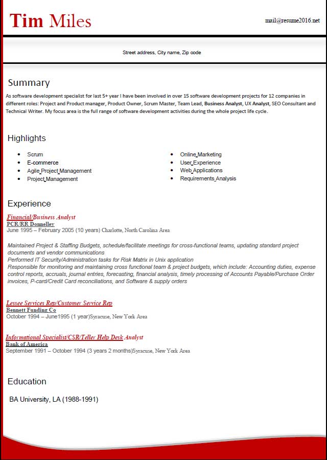 Resume Format 2016 12 Free To Download Word Templates Current 