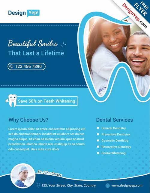 Dental Free Flyer PSD Template… | OrOHC | Pinterest | Psd 