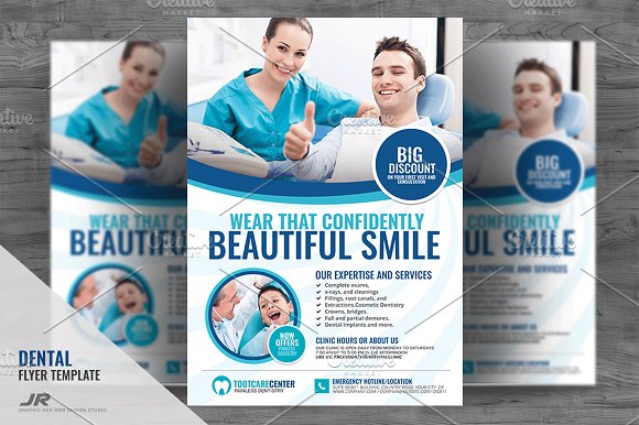 Dental Dentistry Clinic Flyer ~ Flyer Templates ~ Creative Market