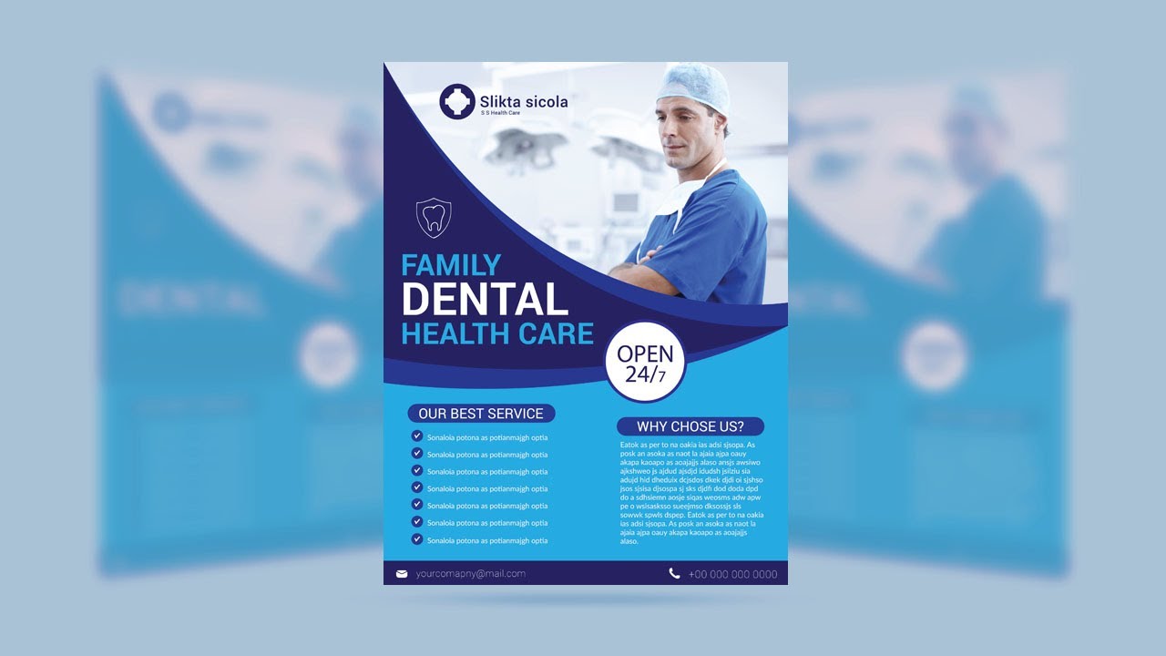 Illustrator Tutorial Dental Clinic Flyer YouTube