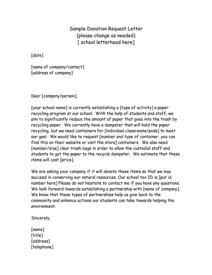 letter template for donations request school donation letter the 